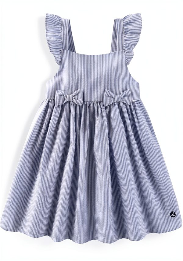 Sperry Baby Girls Seersucker Dress Blue Cotton-3