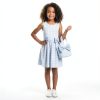 Sperry Girls Gingham Dress with Bucket Bag Cotton-5
