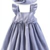 Sperry Baby Girls Seersucker Dress Blue Cotton-2