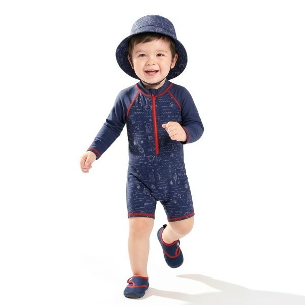 Sperry Baby Boys UPF 50+ Rash Guard Swimsuit-1