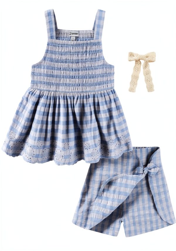 Sperry Girls Sleeveless Top and Skort Skirt Set-0