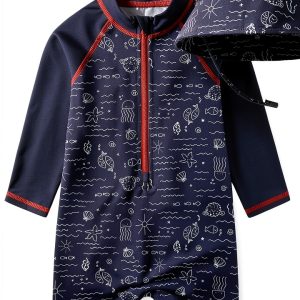 Sperry Baby Boys UPF 50+ Rash Guard Swimsuit-0